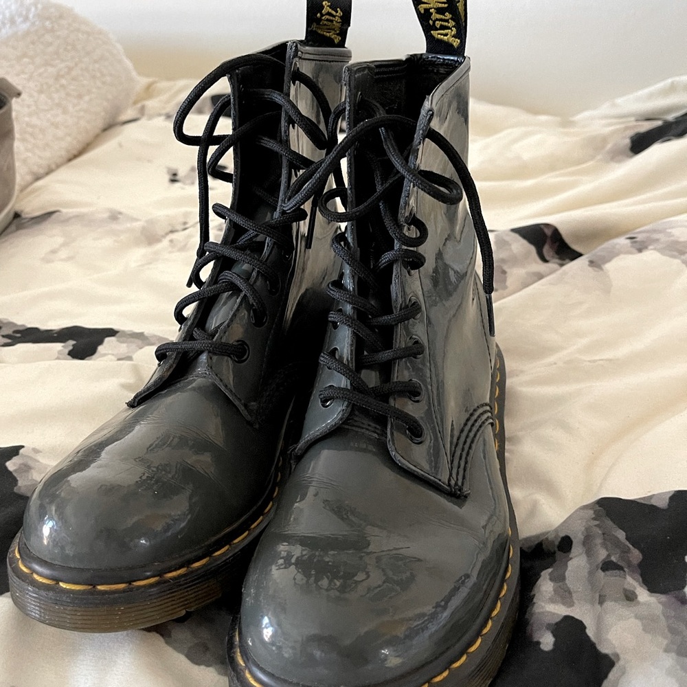 grey/green dr. martens 1460